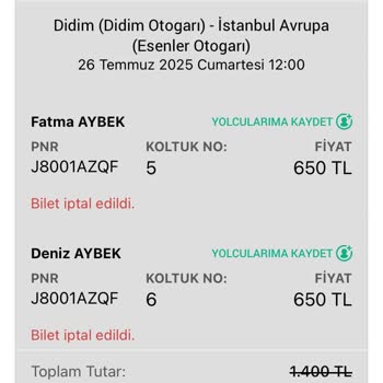 Onayım Olmadan Sefer İptali Ve İletişimsizlik