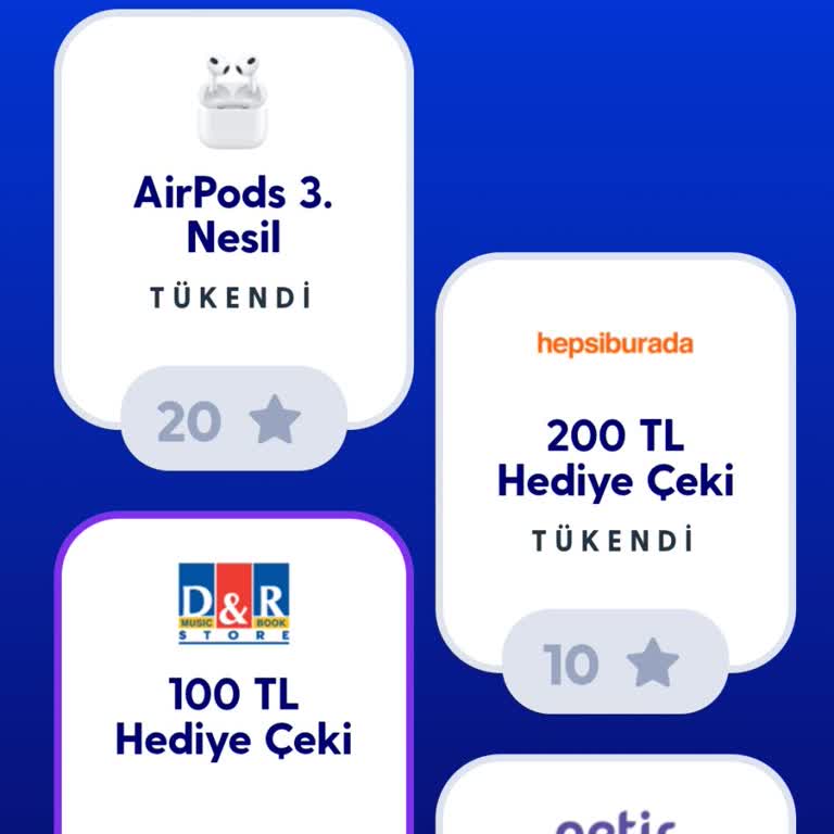 Biriktirilen Yıldızlarla Hediye Alamama Mağduriyeti