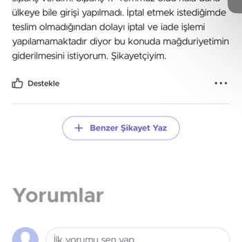 Yetkili Satıcı Olduğu İddia Edilen Firmadan Memnuniyetsizlik