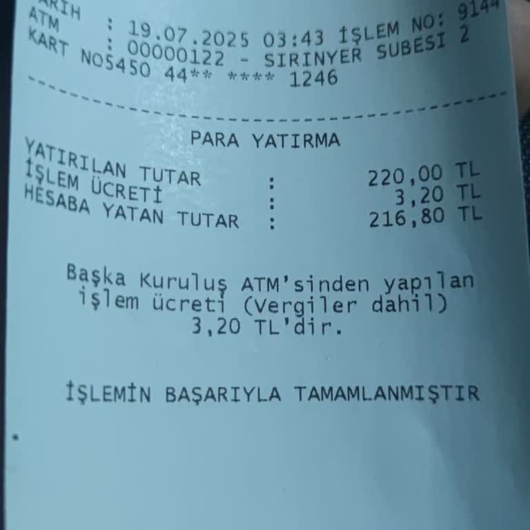ATM'ye Yatırılan Para Hesaba Geçmedi Mağduriyet Yaşadım