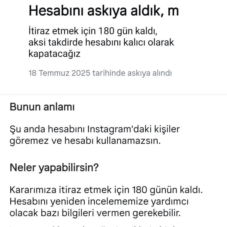 Instagram Hesabım Aniden Kapandı, Kimlik Doğrulaması Sonrası Dönüş Bekliyorum