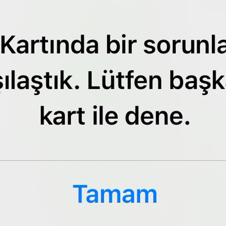 Martı Uygulamasında Kartım Hata Veriyor, Çözüm Bekliyorum