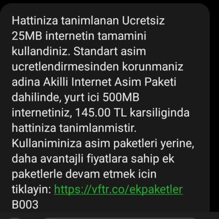 Vodafoneun Danışmadan Yüksek Aşım Ücreti Yansıtması Mağduriyet Yaratıyor