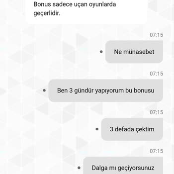 Bonus Kazancım Haksız Şekilde Verilmedi