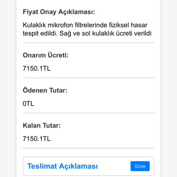Garanti Kapsamındaki Kulaklığa Fahiş Onarım Ücreti Şoku