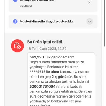 Hepsiburada'da Sipariş İptali Ve Yanıltıcı Bilgilendirme Mağduriyeti