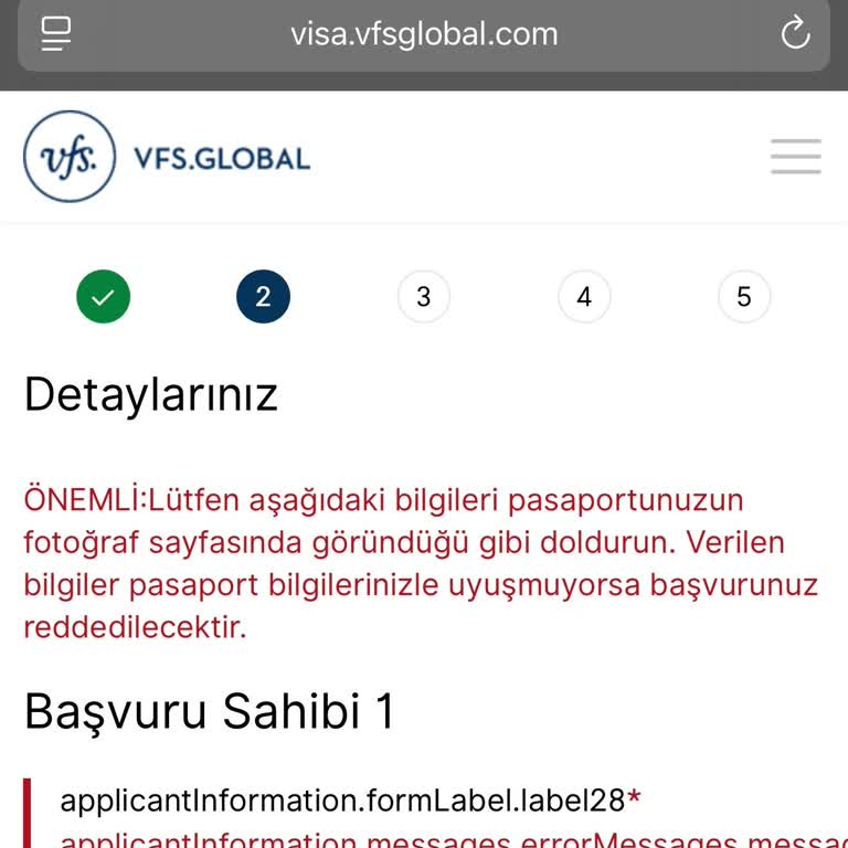 VFS Global Fransa Vize Randevu Sisteminde Hata Nedeniyle Randevu Alamıyorum