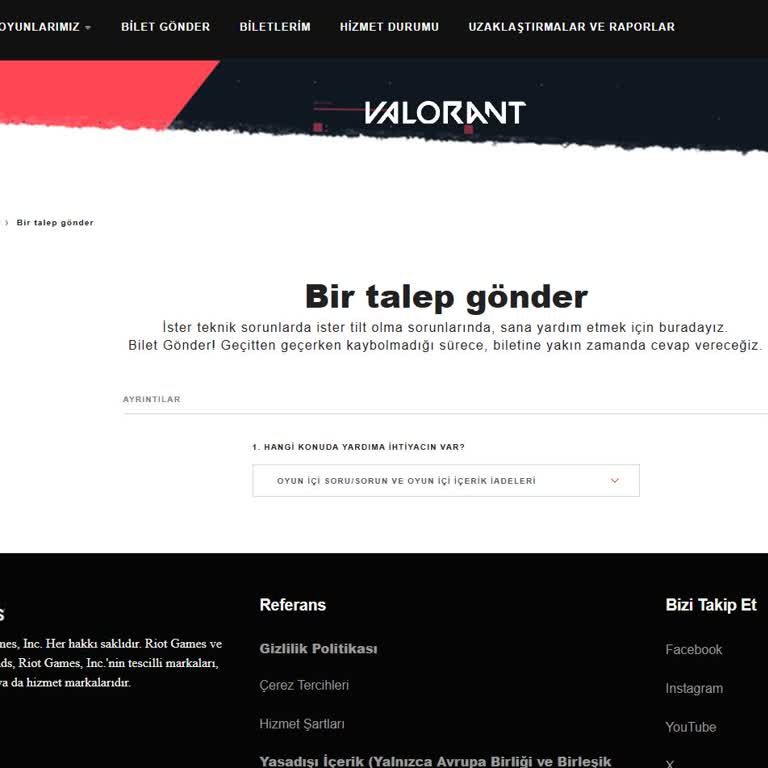 I Can’t Submit a Valorant Support Ticket Due to Screen Freeze on Submission Page