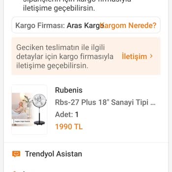 Aras Kargo Teslimat Sorunu Nedeniyle Trendyol'dan Mağduriyet Yaşadım