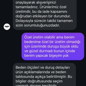 Aldığım Elbise Fotoğraflarla Uyuşmuyor Ve İade Sorunu Yaşıyorum