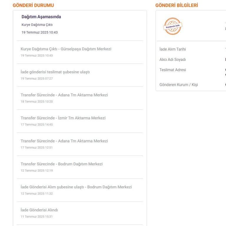 Kargo Teslimatında Gecikme Ve Yanlış Aktarma Merkezleri Nedeniyle Mağduriyet