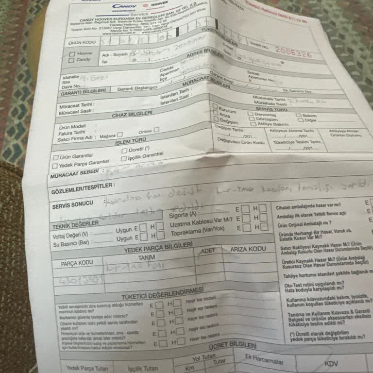 Hoover Kurutmalı Çamaşır Makinesinde 3 Yıldır Bitmeyen Arıza Mağduriyeti