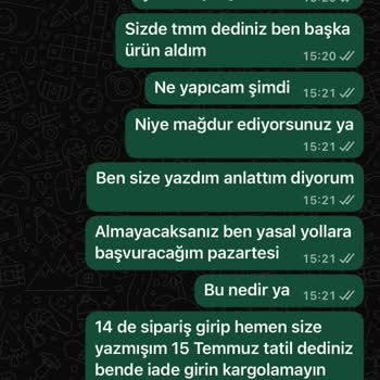 Siparişim İptal Edilmedi, Ürün Gönderildi Ve İade Alınmıyor