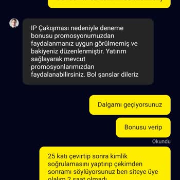Bonus Kazancımın Ödenmemesi Ve Çekim İşleminin İptali