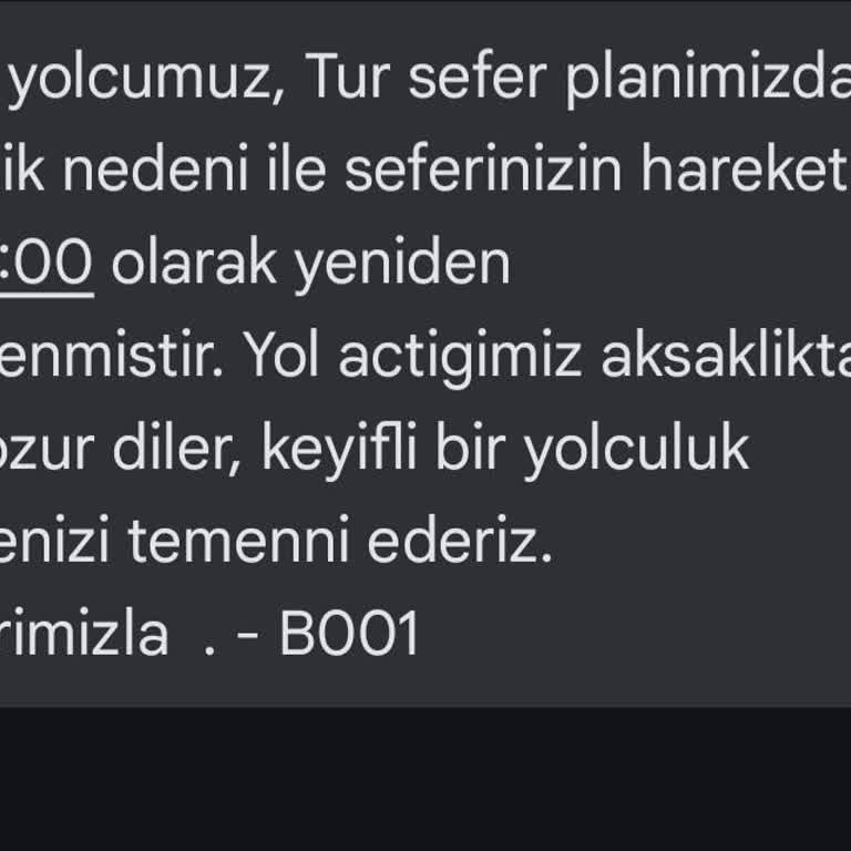 Kamil Koç'un Saat Değişikliği Mağduriyetiyle Aktarma Biletim Yandı!