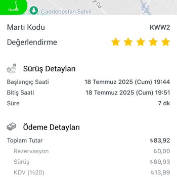 Martı Scooter Kuponum Varken Hesabımdan Fazladan Para Çekildi Ve İade Geciktiriliyor