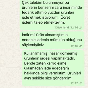İade Talebim Sürekli Oyalandı Ve Ücretim İade Edilmedi