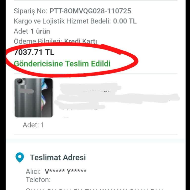 Adres Hatası Ve Yetersiz Müşteri Hizmeti Nedeniyle Siparişim Teslim Edilemedi