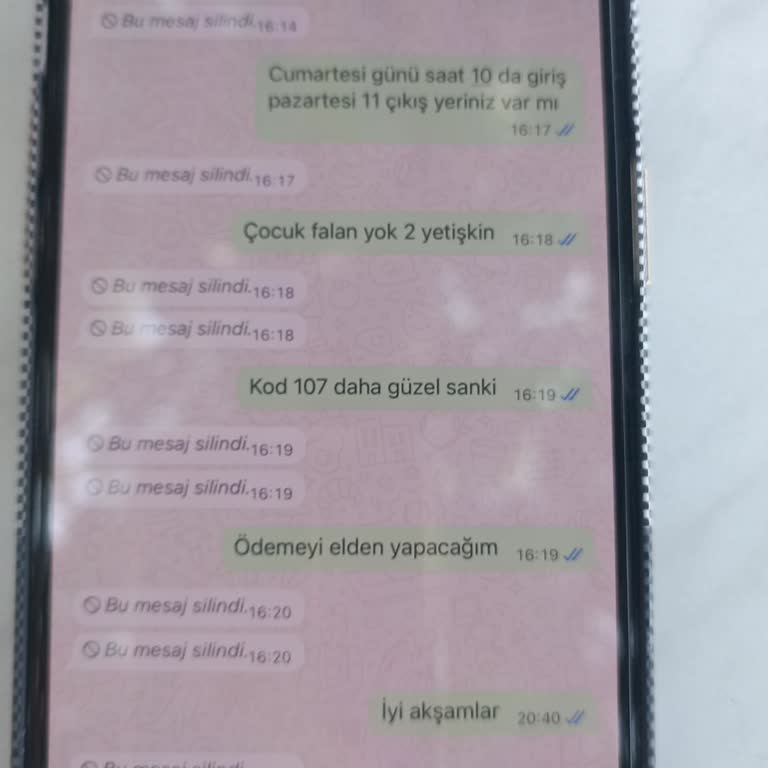 Rezervasyon Ücreti Alınıp İletişim Kesildi