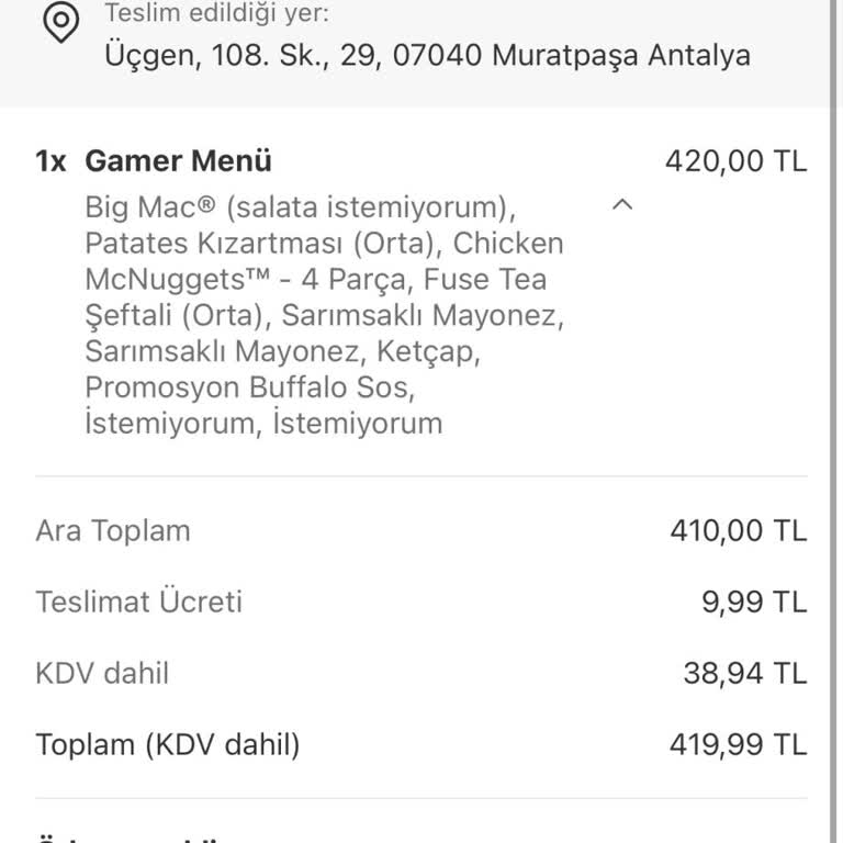 Eksik Ürün Ve Yetersiz İade: Big Mac Nerede?