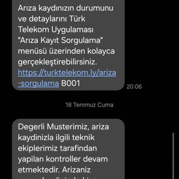 Arıza Kaydı Günlerdir Çözülmüyor İnternetim Yok