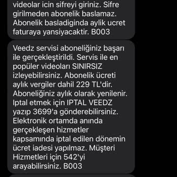 Veedz-tr.com QR Kodlu Menüden Yanlışlıkla Üyelik Ve İptal Sorunu