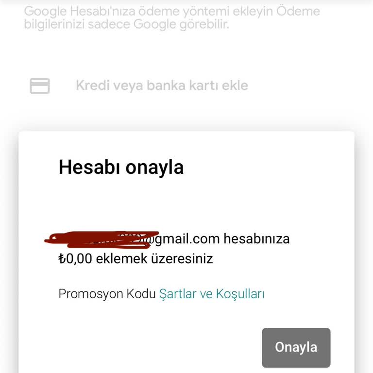 Aldığım Google Play Kartının Kodu Çalışmadı, Destek Alamıyorum