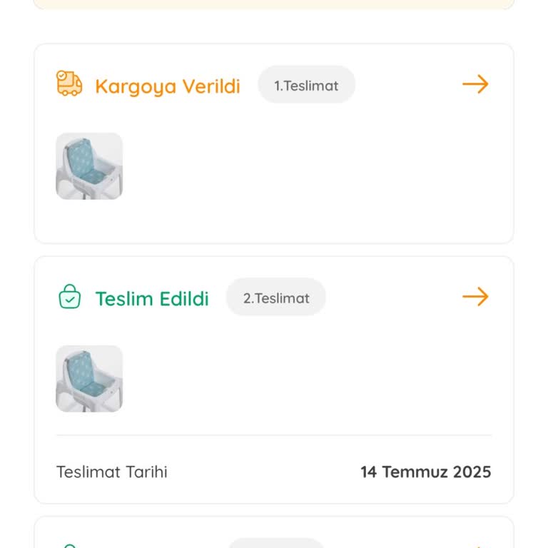 Sipariş Verdiğim Mama Sandalyesi Teslim Edilmedi Mağduriyetim Giderilmiyor