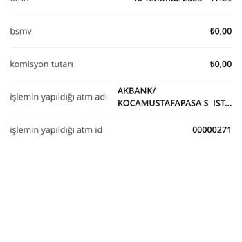 ATM'den Para Çekememe Ve Mağduriyetin Giderilmemesi