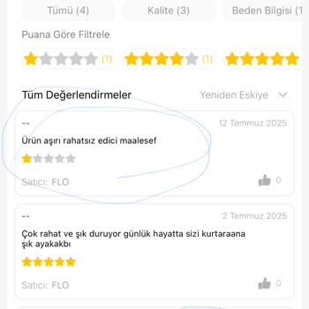 FLO Ayakkabı Her Giydiğimde Ayağımı Vurdu