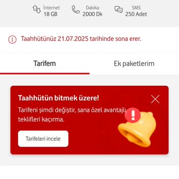 Vodafone Fatura Artışı Ve Düşük GB Nedeniyle Operatör Değişikliği Düşüncesi