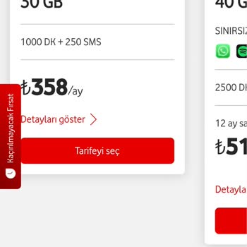 Vodafone Fatura Artışı Ve Düşük GB Nedeniyle Operatör Değişikliği Düşüncesi