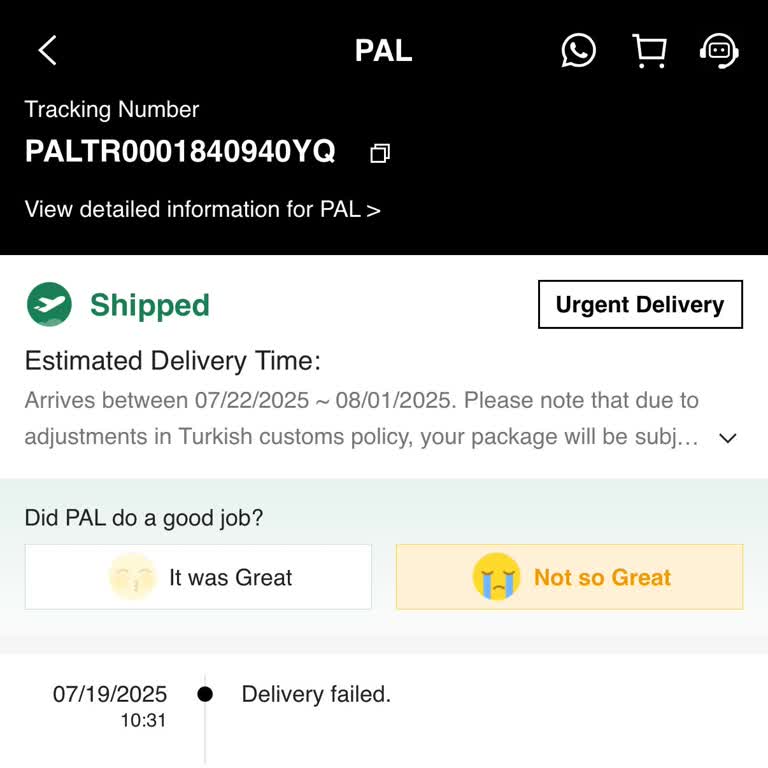 Pal Express Kargomun Durumu Belirsiz, Acil Yardım Talep Ediyorum
