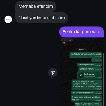 Kargo Teslimatında Bilgi Verilmemesi Ve Ürün Değişim Sürecinde İletişim Sorunu