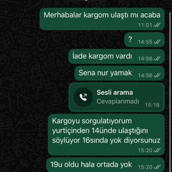 Kargo Teslimatında Bilgi Verilmemesi Ve Ürün Değişim Sürecinde İletişim Sorunu