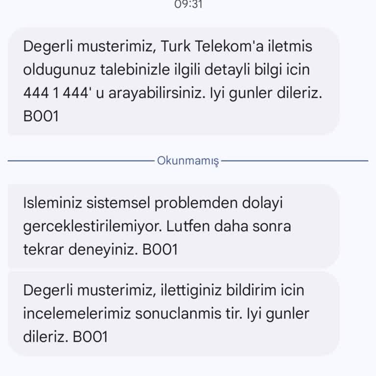 Mobil Hat Kullanılamama Sorunu ve Sistemsel Hata Şikayeti