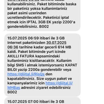 Aldığım Ek İnternet Paketleri Hızla Bitiyor Turkcell İlgilenmiyor