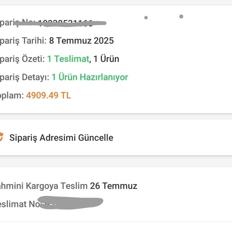 Siparişin Geç İşleme Alınması Ve Kargo Sürecinin Uzaması