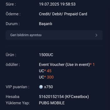 Satın Aldığım UC Yanlış Hesaba Gitti, Müşteri Hizmetlerine Ulaşamıyorum