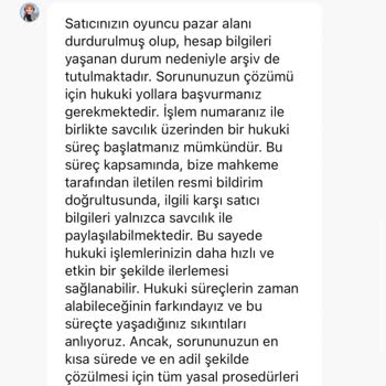 Satın Aldığım Hesap Çalındı, Satıcı İlgilenmiyor Ve Mağduriyetim Giderilmiyor