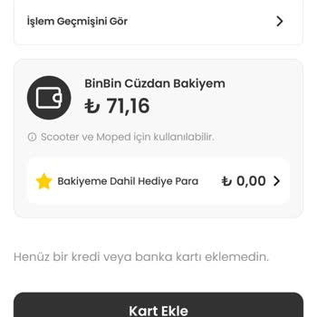 BinBin Scooterda Bakiye Sorunu Ve İletişimsizlik Mağduriyeti