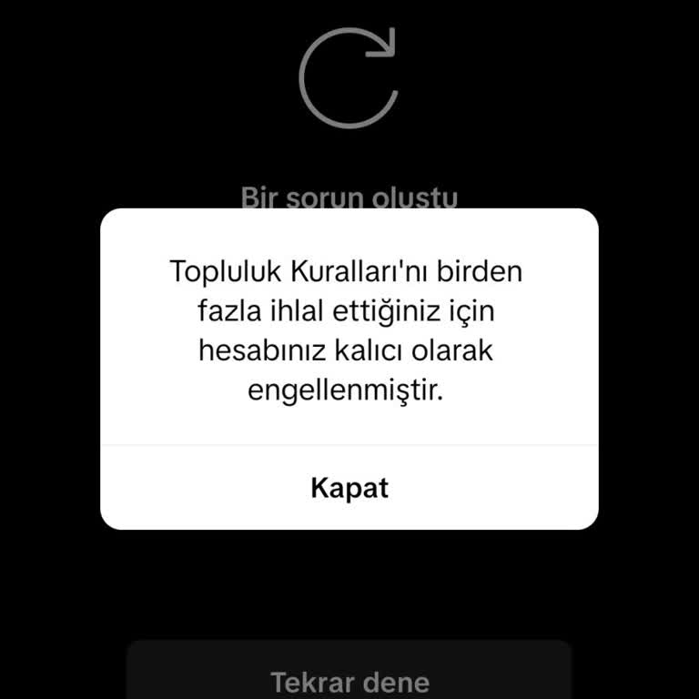 TikTok Hesabım Kalıcı Olarak Askıya Alındı Yeni Hesap Açamıyorum