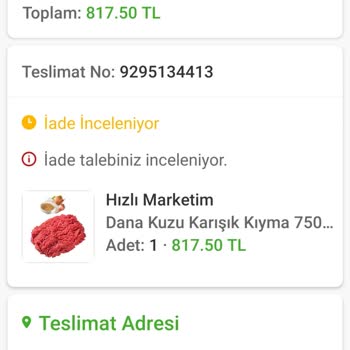 Yanlış Ürün, Geciken İade: Trendyol Hızlı Market’te Hayal Kırıklığı