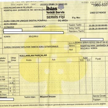 Su Arıtma Cihazında Sürekli Koku Ve Çözülemeyen Arıza