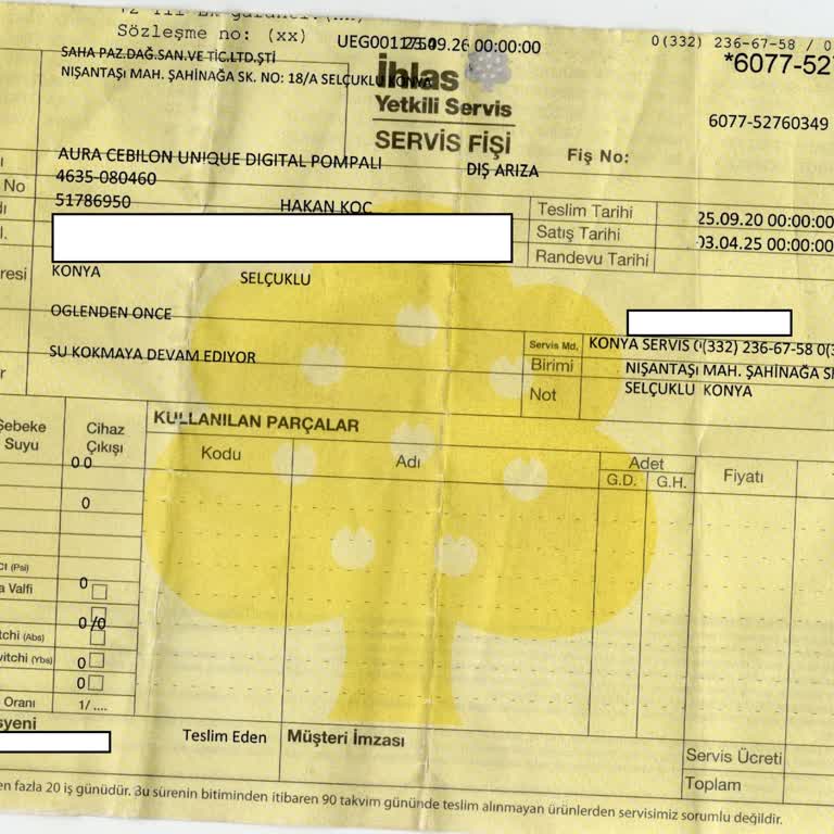 Su Arıtma Cihazında Sürekli Koku Ve Çözülemeyen Arıza