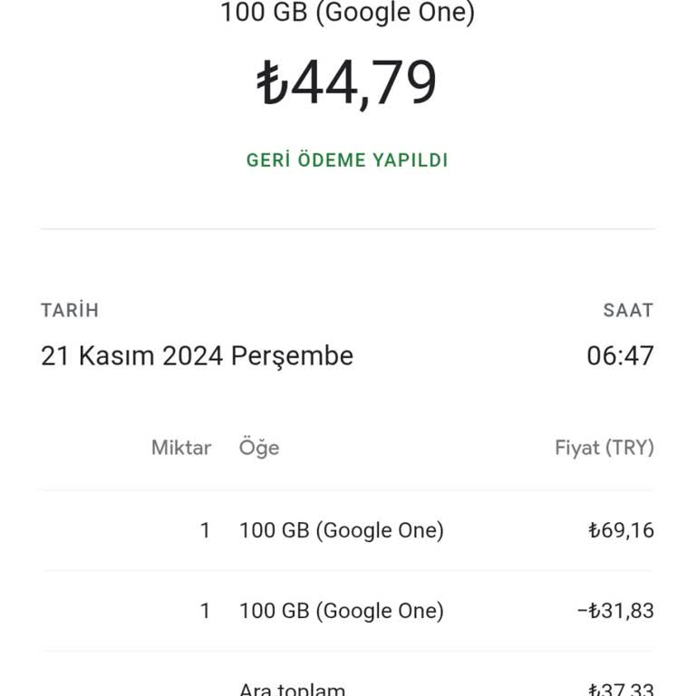 Google Drive Aboneliğim Deneme Sonrası Geri Tanımlanmadı