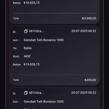 Ganobet Bonanza Oyununda 20000 TL Bakiyem Aniden Kayboldu Paramı Alamıyorum
