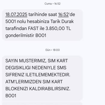 Sim Kart Değişikliği Sonrası Ziraat Mobil Uygulamasında Bloke Sorunu Yaşadım