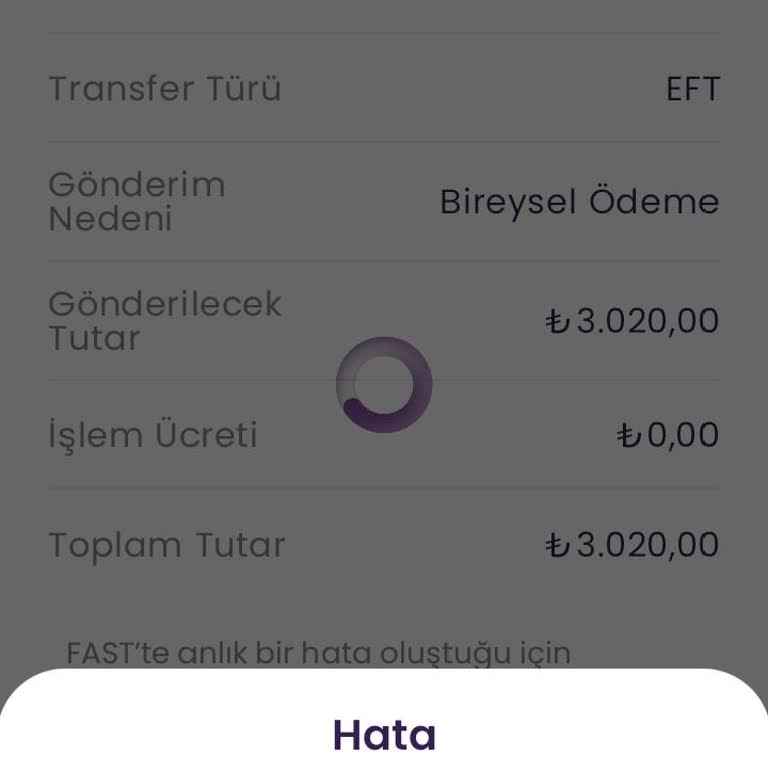 Morpara FAST İşlemlerinde Sürekli Hata Ve Anında Gönderim Sorunu