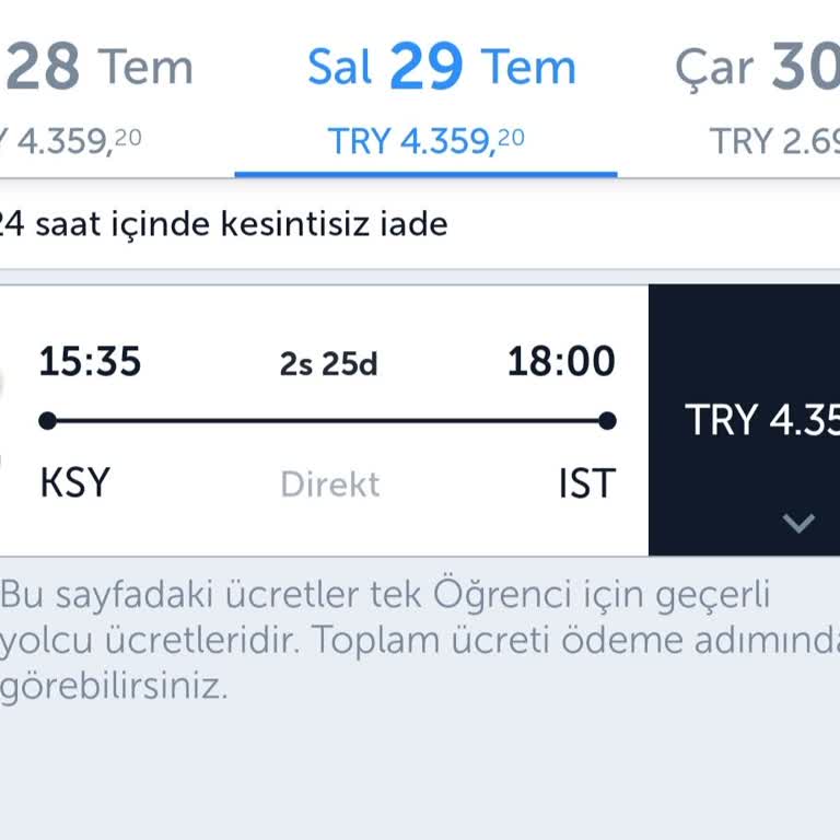 THY'nin Öğrenci İndirimiyle Dahi Uçuş Fiyatlarında Fahiş Artış Ve Mağduriyet